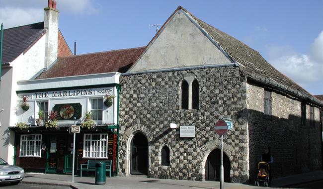 An exterior picture of Marlipins Museum