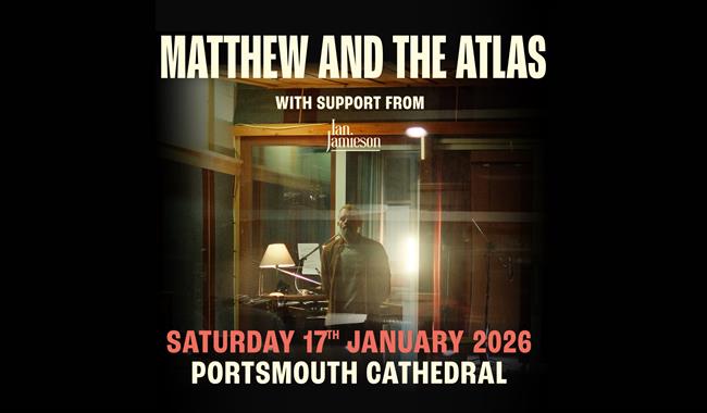poster of Matthew and the Atlas at Portsmouth Cathedral