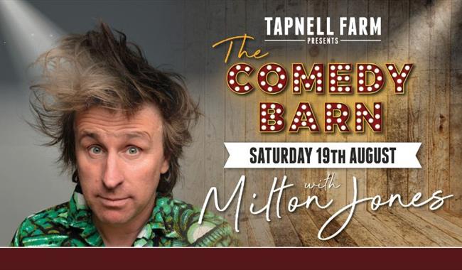 Milton Jones poster, Tapnell Farm Park, comedy event, Isle of Wight