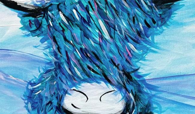 Painting of a highland cow