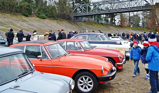 Classic car meet at Brooklands Museum