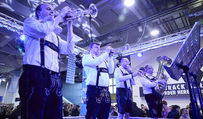 Oktoberfest - German band - playing at Newbury Racecourse in Berkshire