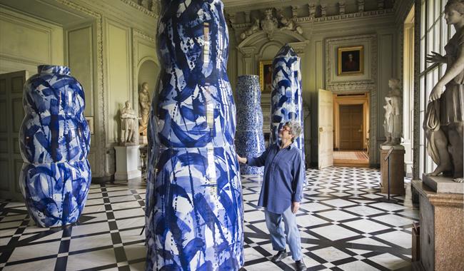 Felicity Aylieff in the Marble Hall at Petworth House