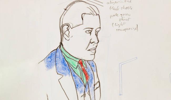 Patrick Caulfield (1936–2005), Study for 'Portrait of Juan Gris', 1963, Pencil and coloured pencil on paper, Wilson Gift through Art Fund (2006), © Th