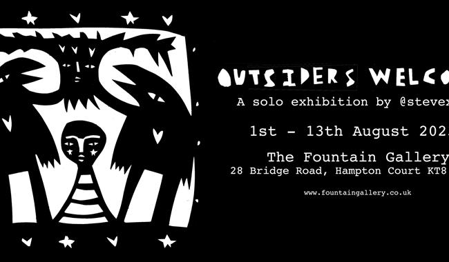 Outsiders Welcome Exhibition poster