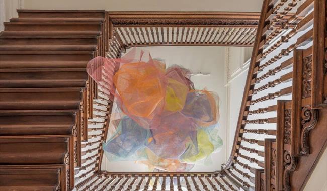 Rana Begum Installation in Pallant House Gallery Historic House Stairwell from below