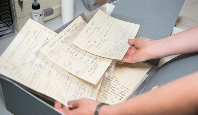 Papers from Roald Dahl's archive