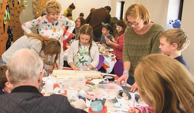 Children doing a craft activity