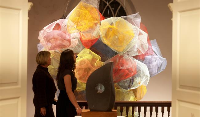 Visitors in the Gallery at night