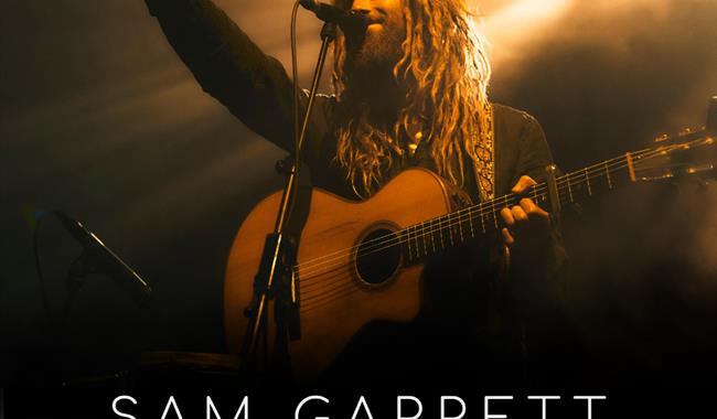 Poster for Sam Garrett at Portsmouth Cathedral on 3rd July