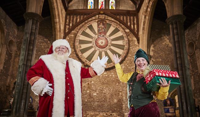 Santa and elf at The Great Hall
