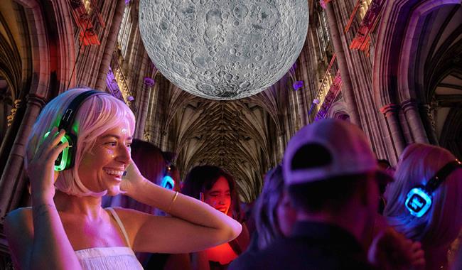 Silent disco under the moon for adults