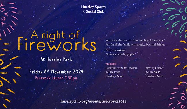 A night of Fireworks at Hursley Sports and Social Club