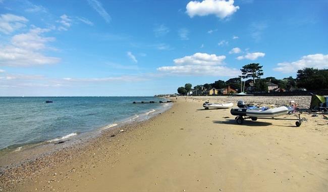 Sandy and shingle Springvale Beach, Isle of Wight, Things to Do