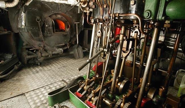 Engine room of French Brothers steamboat
