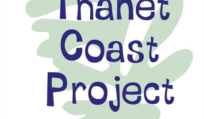 Pale green seaweed with dark blue text on 'Thanet Coast Project'