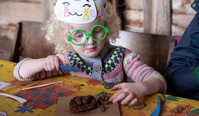 Child taking part in craft activities