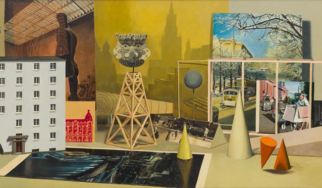 Image: Louise Bristow, House of the Writers, 2022, Oil on wood panel