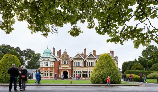 The Mansion with visitors - Image by Andy Stagg, courtesy of Bletchley Park Trust