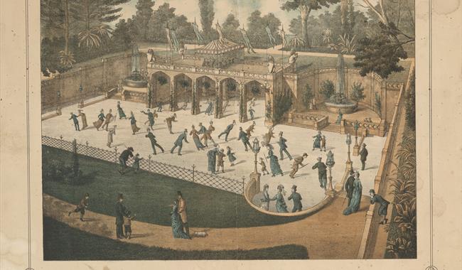 The Marble Skating Rink in the Granville Gardens, Ramsgate. c.1882
