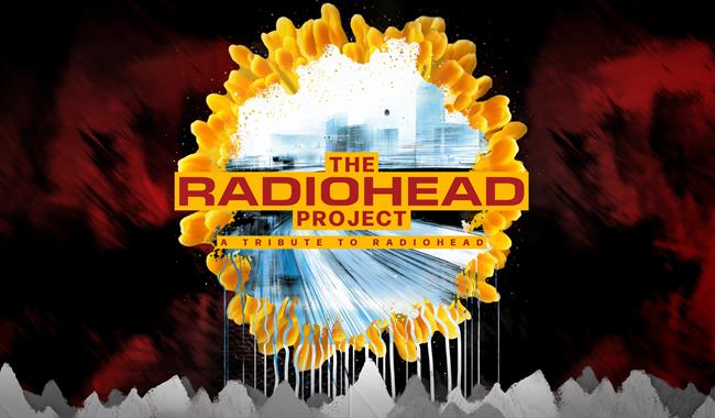 a round disc on a city background saying radiohead project