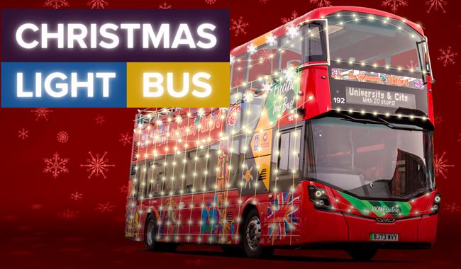 Oxford Christmas Light Bus