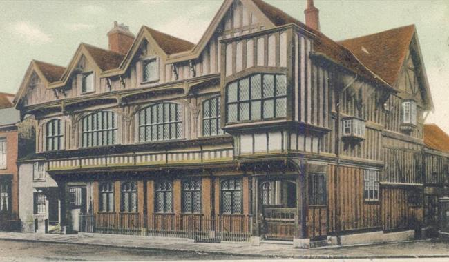 An old image of the front of Tudor House
