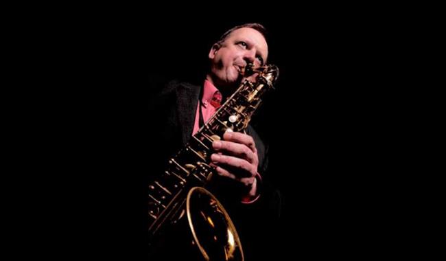 Image: Alan Barnes performing saxaphone