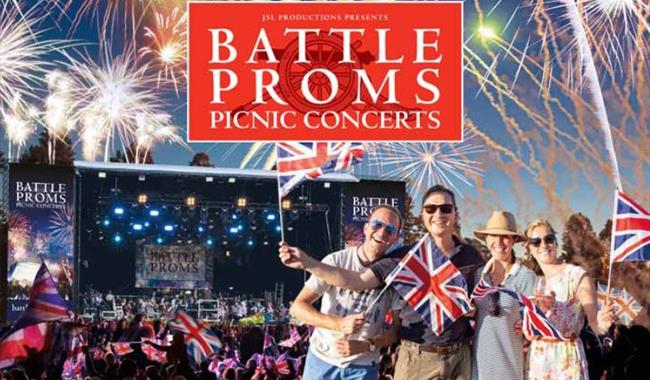 Battle Proms fireworks and flags