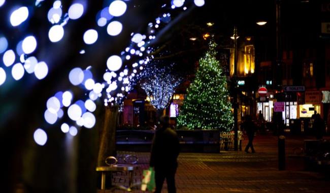 Palmeston Road Christmas Lights in Southsea, Portsmouth