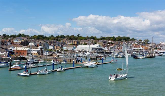 View of Cowes on the Isle of Wight