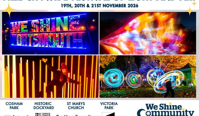 Poster for the We Shine Community event for 2026
