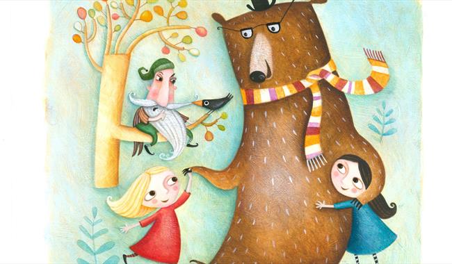 Snow White Rose Red Bear Brown