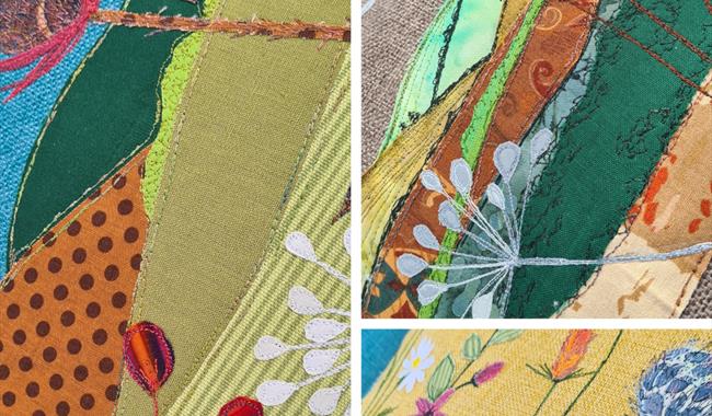 'Landscape' Applique Freehand Embroidery Workshop