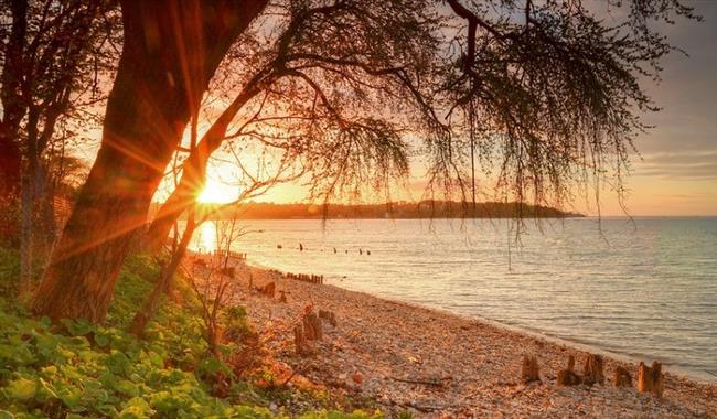 Sunset at Bembridge Beach, Isle of Wight, things to do