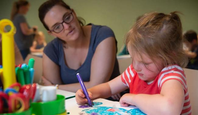 Child drawing in Windsor Castle Learning Centre. © Royal Collection Enterprises Limited 2026 | Royal Collection Trust