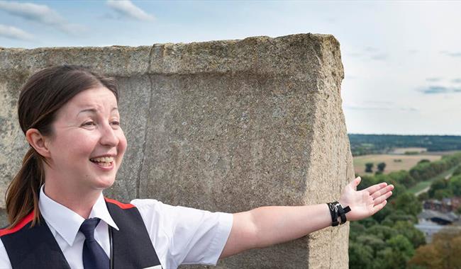 Warden at the top of the Round Tower. Royal Collection Trust / © His Majesty King Charles III 2023