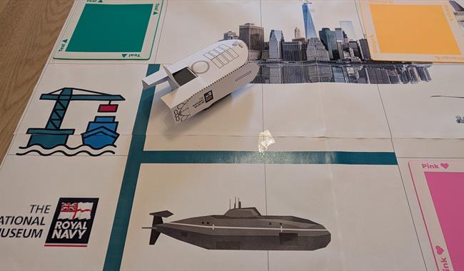 Indi dressed as a submarine