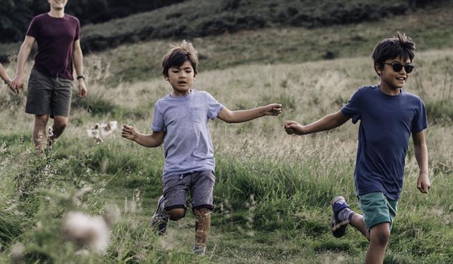 Adults and children in Windsor Great Park