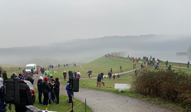 participants running on course