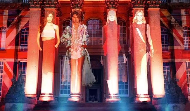 Icons of fashion Blenheim Palace projection.