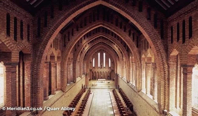 Inside of the abbey at Quarr Abbey, Ryde, Isle of Wight, life at Quarr Abbey, what's on, event, island life, food and drink, live music