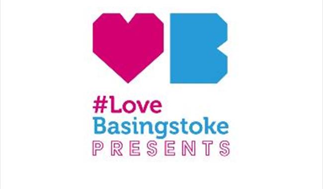 Love Basingstoke Logo supporting Autumn Half Term free activities within the town