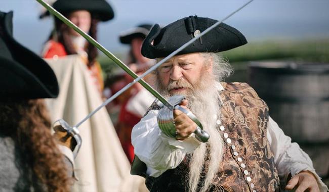 Pirates fighting, Carisbrooke Castle event, Isle of Wight, what's on, family event