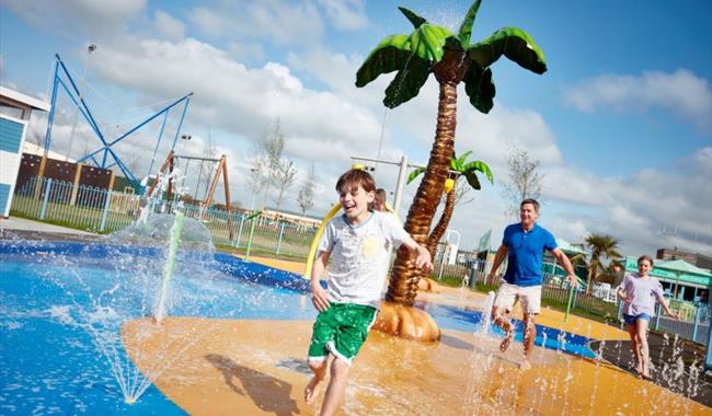 Wet Outdoor Play Area at Camber Sands Holiday Park, Parkdean Resorts