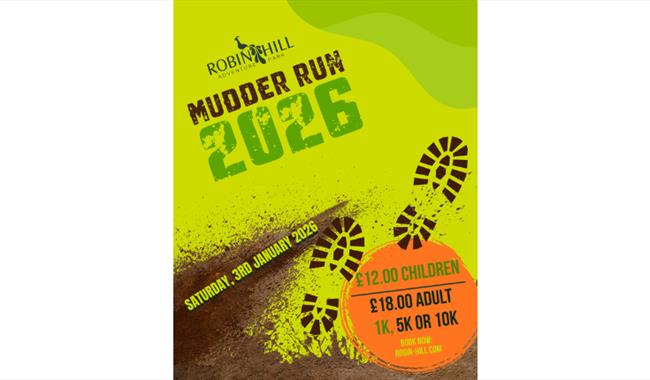 Mudder Run poster at Robin Hill Adventure Park, Isle of Wight, running event, what's on, event, sport activities, things to do
