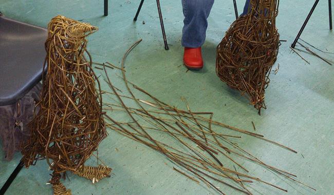 willow penguin being made at workshop