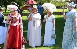 Ladies in Regency dress