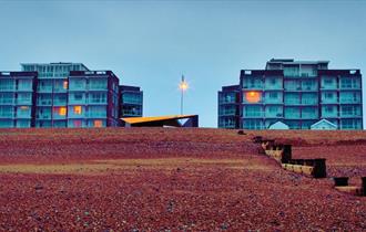 Bexhill beach pictured on Keane's Strangeland album