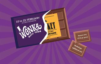 Wonka Half-term chocolate banner